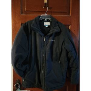 Columbia Men's Fleece Lined Winter Coat Size XL Full Zip In Black